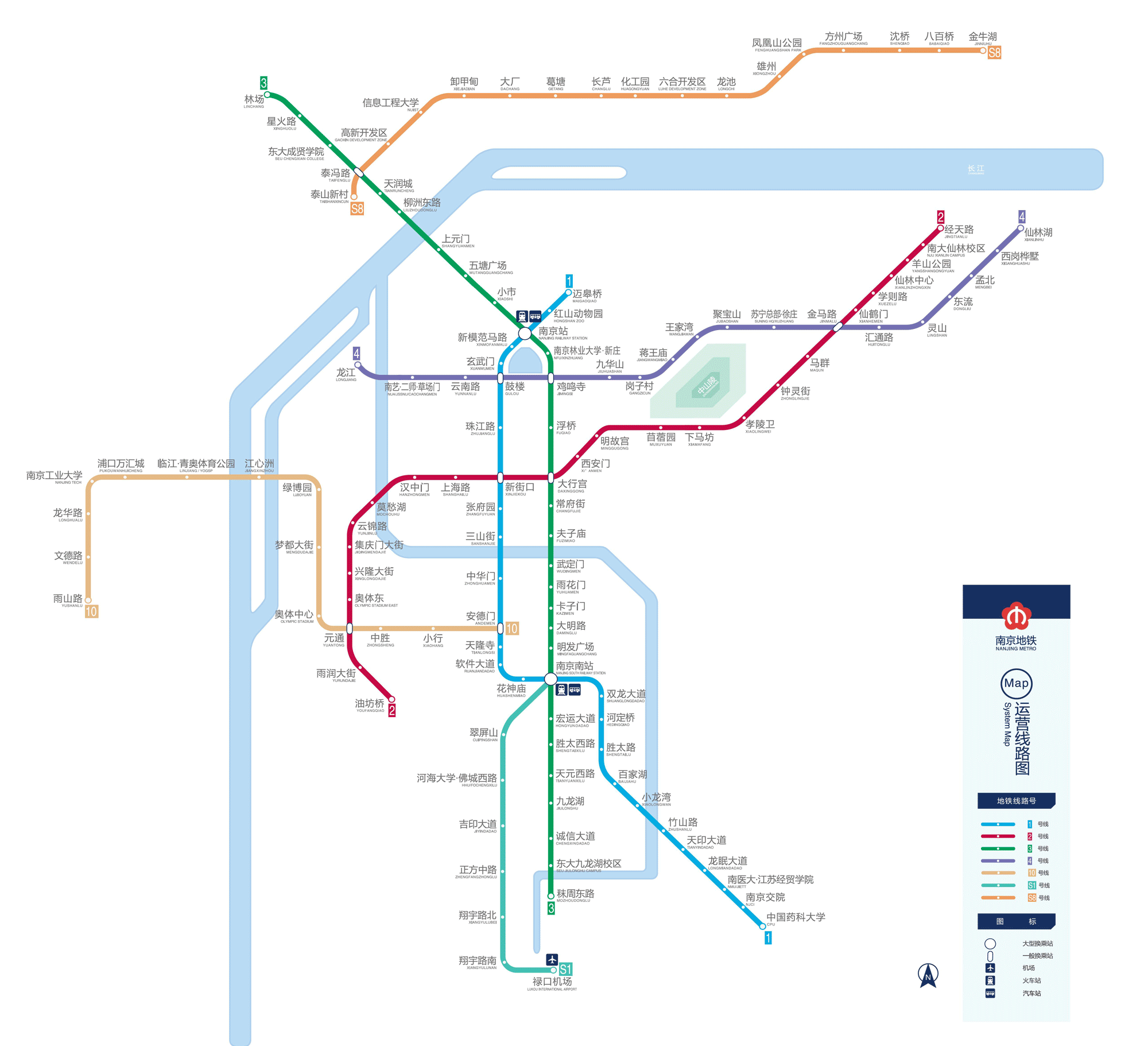 南京地铁线路图